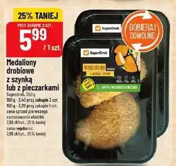 Polomarket Medaliony drobiowe z szynką lub z pieczarkami SuperDrob oferta