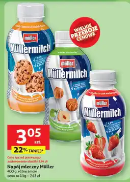 Auchan Napój mleczny Müller różne smaki oferta
