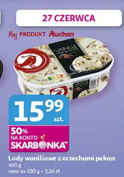 Auchan Lody waniliowe z orzechami pekan Auchan oferta