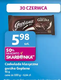 Auchan Czekolada klasyczna gorzka Goplana oferta