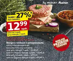 Auchan Burgery wołowe z przyprawami Auchan oferta