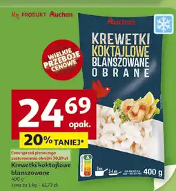 Auchan Krewetki koktajlowe blanszowane Auchan oferta