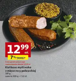 Auchan Kiełbasa myśliwska z mięsa rasy puławskiej Auchan oferta