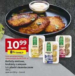 Auchan Kotlety mielone, krokiety z mięsem lub placki ziemniaczane Auchan oferta