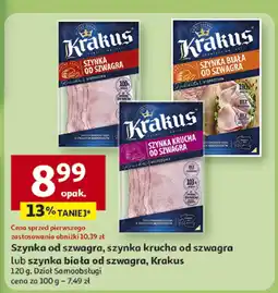 Auchan Szynka biała od szwagra Krakus oferta
