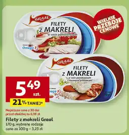 Auchan Filety z makreli Graal w sosie pomidorowym oferta