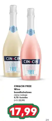 Kaufland Wino bezalkoholowe Cin&Cin oferta