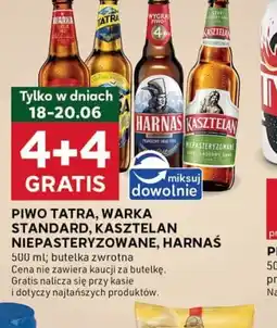 Piwo Tatra, Warka Standard, Kasztelan Niepasteryzowane, Harnaś