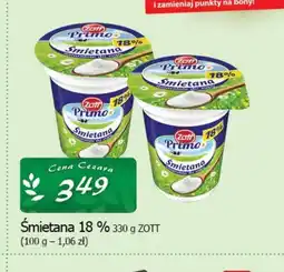 Cezar Delikatesy Smietana Zott Prime 18% oferta