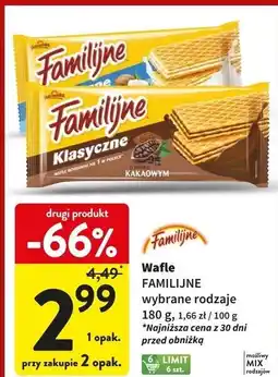 Intermarche Wafle kokosowe Jutrzenka Familijne oferta