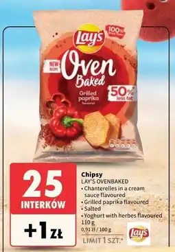 Intermarche Chipsy jogurt z ziołami ogrodowymi Lay's Oven Baked (Prosto Z Pieca) oferta
