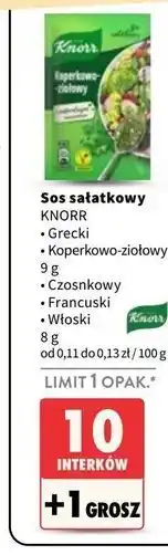 Intermarche Sos sałatkowy włoski Knorr oferta