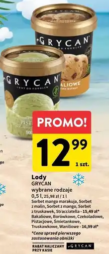 Intermarche Lody waniliowe Grycan oferta