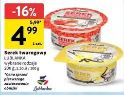 Intermarche Serek twarogowy truskawkowy Lublanka oferta