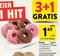 Intermarche Donut dekorowany truskawkowy La Lorraine oferta