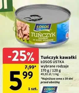 Intermarche Tuńczyk kawałki w sosie własnym Łosoś Ustka oferta