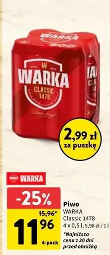 Intermarche Piwo Warka oferta