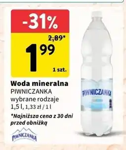 Intermarche Woda gazowana Piwniczanka oferta