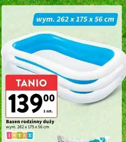 Intermarche Basen nadmuchiwany wym. 262 x 175 56 cm poj. 749 l Intex oferta