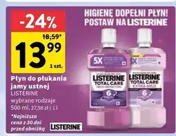 Intermarche Płyn do płukania extra mild Listerine Total Care oferta