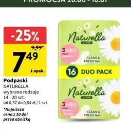 Intermarche Podpaski higieniczne normal 2-pak Naturella Ultra oferta