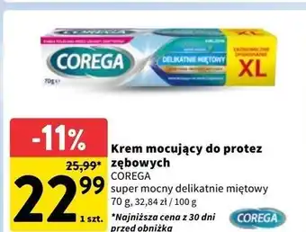 Intermarche Krem mocujący do protez delikatnie miętowy Corega Super Mocny oferta