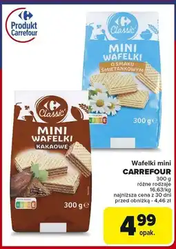 Carrefour Wafelki śmietankowe Carrefour oferta