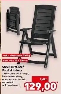 Kaufland Fotel składany 61 x 72 110 cm Countryside oferta
