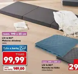 Kaufland Materac składany 190 x 65 8.5 cm Liv & Bo oferta