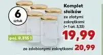 Kaufland Komplet słoików ze złotymi nakrętkami 315 ml oferta