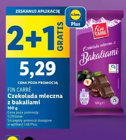 Lidl Czekolada mleczna z bakaliami Fin carre oferta
