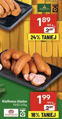 Delikatesy Centrum Kiełbasa śląska Kabanos oferta