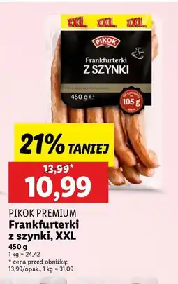 Lidl Frankfurterki z szynki Pikok oferta