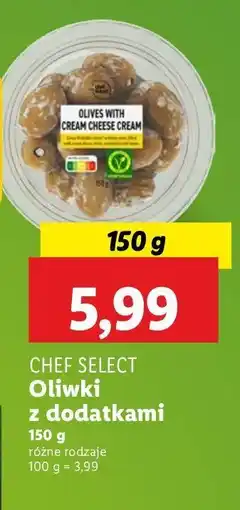 Lidl Oliwki zielone z serkiem Chef select oferta