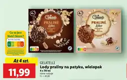 Lidl Lody praline coconut & almond Gelatelli oferta