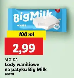 Lidl Lód śmietankowy Algida big milk oferta