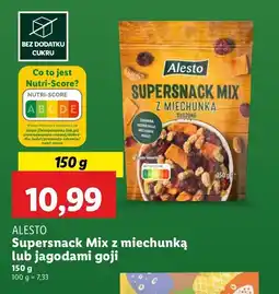 Lidl Supersnack mix z jagodami goji Alesto oferta