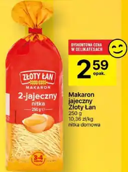 Delikatesy Centrum Makaron jajeczny nitka domowa Złoty Łan oferta