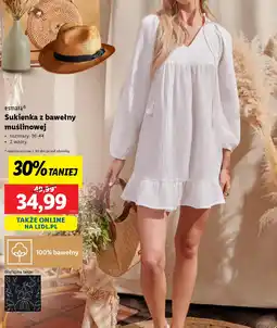 Lidl Sukienka z bawełny muślinowej oferta