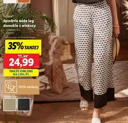 Lidl Spodnie damskie wide leg z wiskozy Esmera oferta
