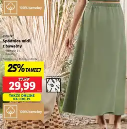 Lidl Spódnica midi z bawełny esmara oferta