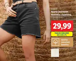 Lidl Szorty jeansowe damskie z bawełną Esmera oferta