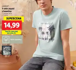 Lidl T-shirt męski z bawełny Livergy oferta
