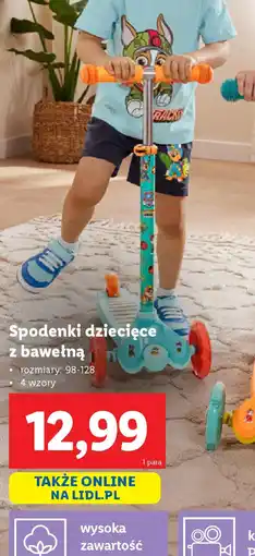 Lidl Spodenki dziecięce z bawełną oferta