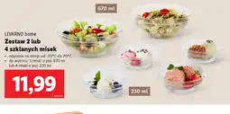 Lidl Zestaw 2 lub 4 szklanych misek Livarno Home oferta