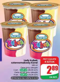 Dino Lody kubek czterosmakowy Koral oferta