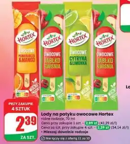 Dino Lody na patyku owocowe Hortex oferta