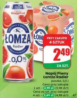 Dino Napój piwny Łomża Radler oferta