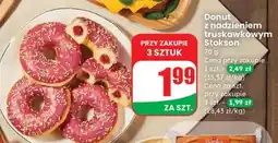 Donut z nadzieniem truskawkowym Stokson