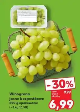 Kaufland Winogrona jasne bezpestkowe oferta